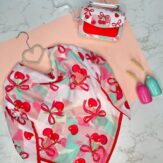 ست کیف و روسری گیلاسی